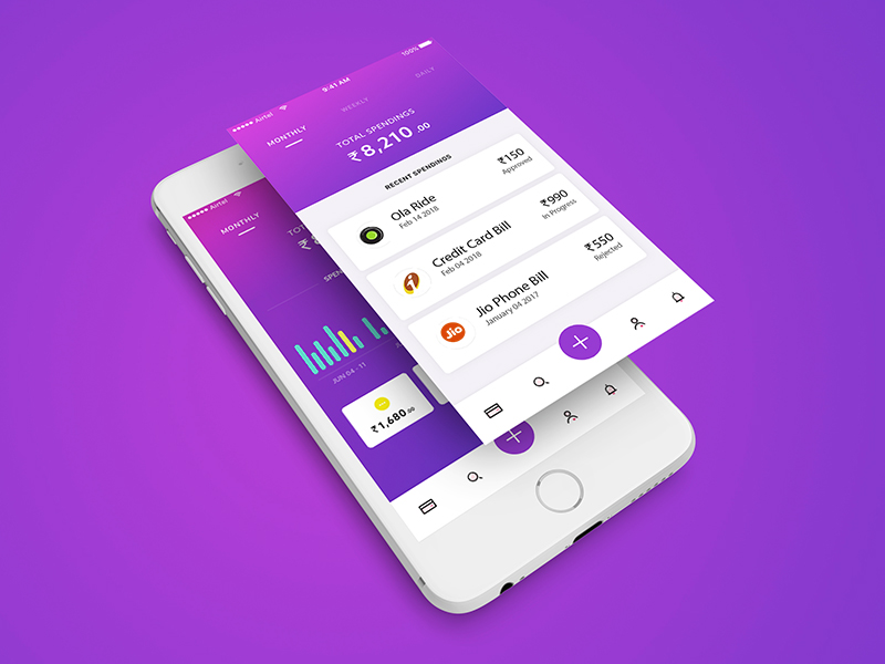 Money Management Mobile UI UX Design