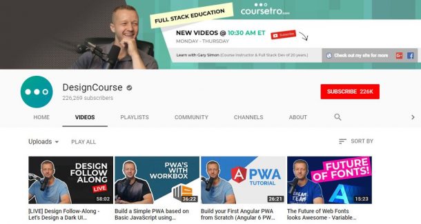 20+ Best YouTube Channels For Web Designers - OnAirCode