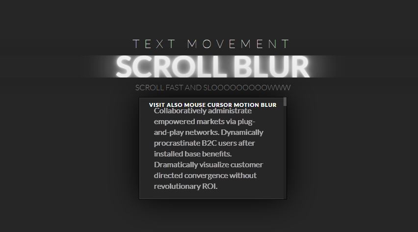 Scroll Blur