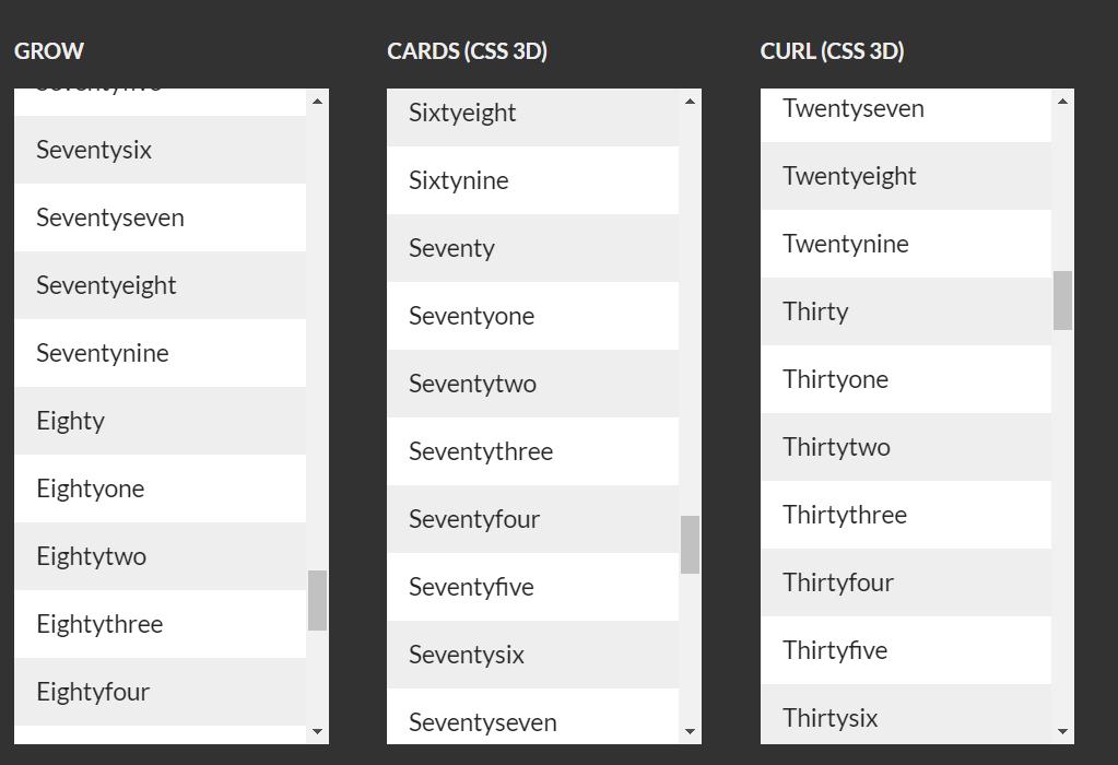 CSS3 Scroll Effects