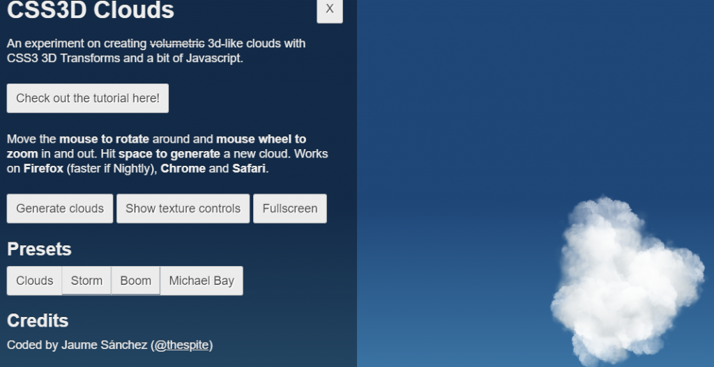 CSS3D Clouds
