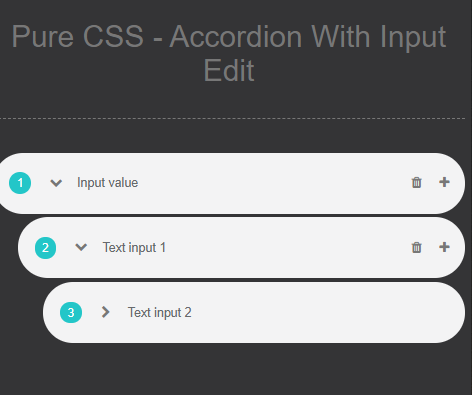 Pure CSS- Accordin With Input Edit