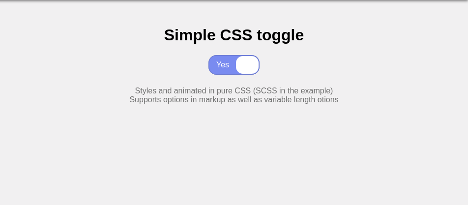 Simple CSS switch