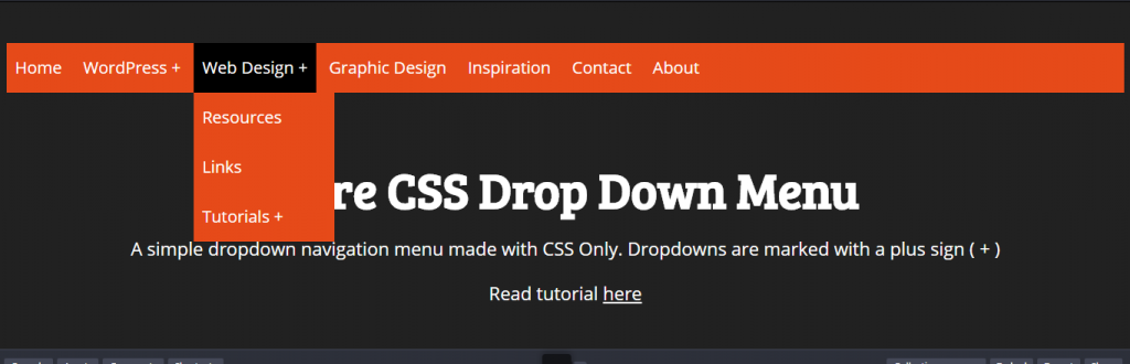 Drop Down Menu