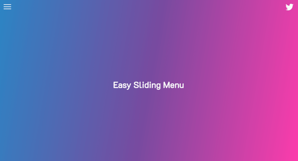 Easy Sliding Menu w/ Animated Button 