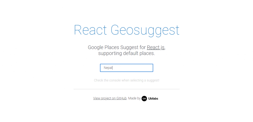 React Geosuggest