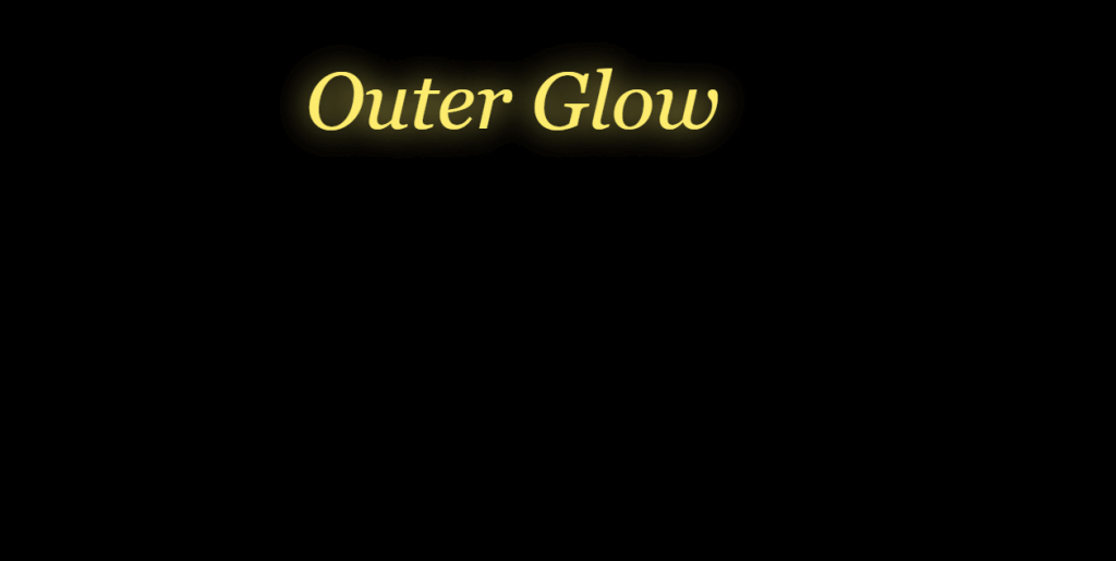 Outer Glow on hover css glowing text animation