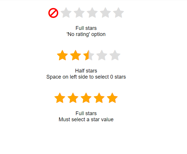 Pure CSS 5 star rating