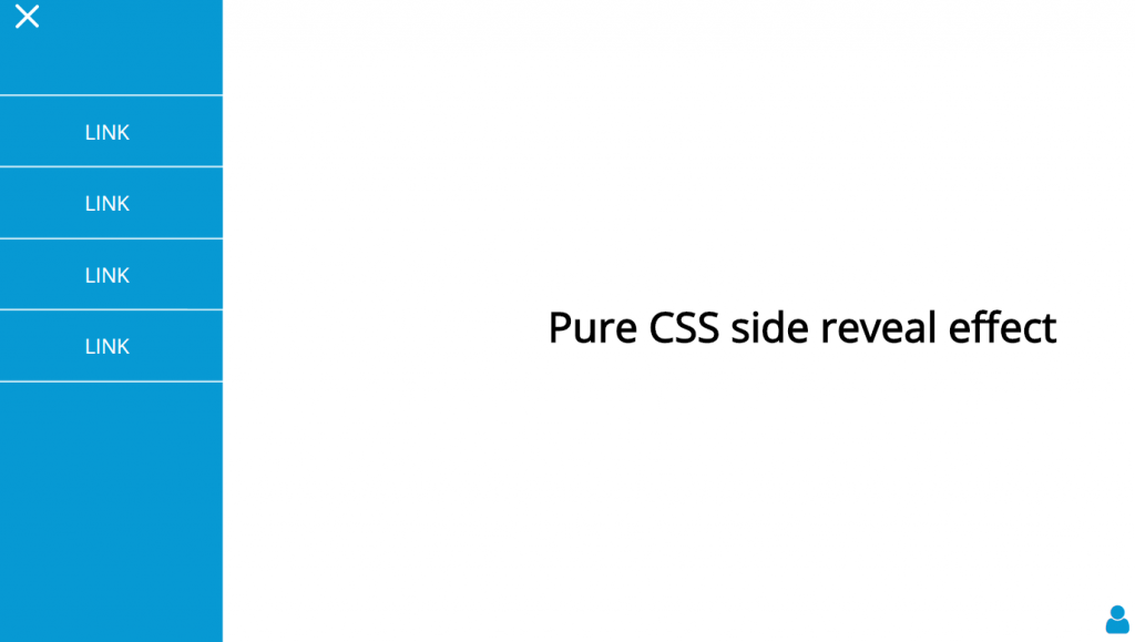 Pure CSS side reveal effect 
