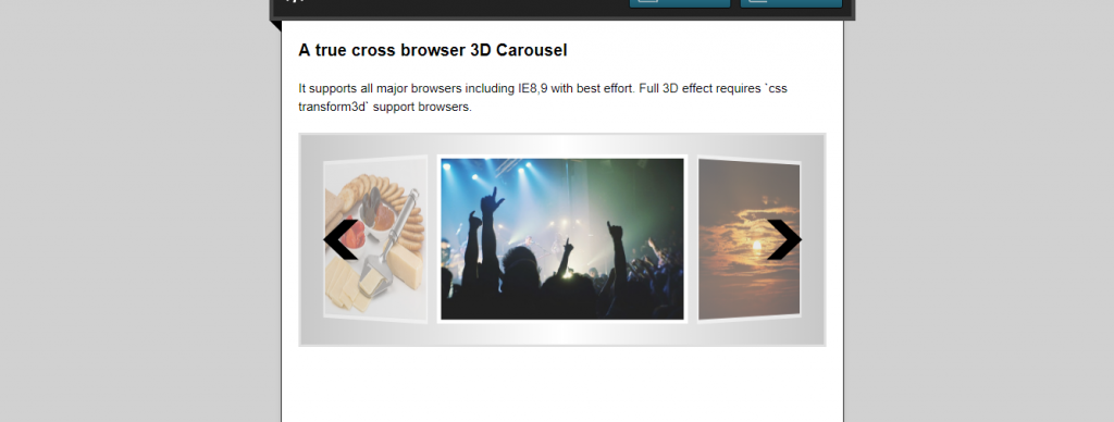 True cross browser 3D carousel
