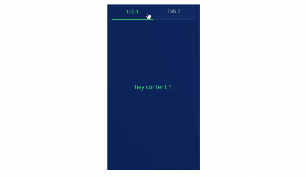 Mobile React Tab Component