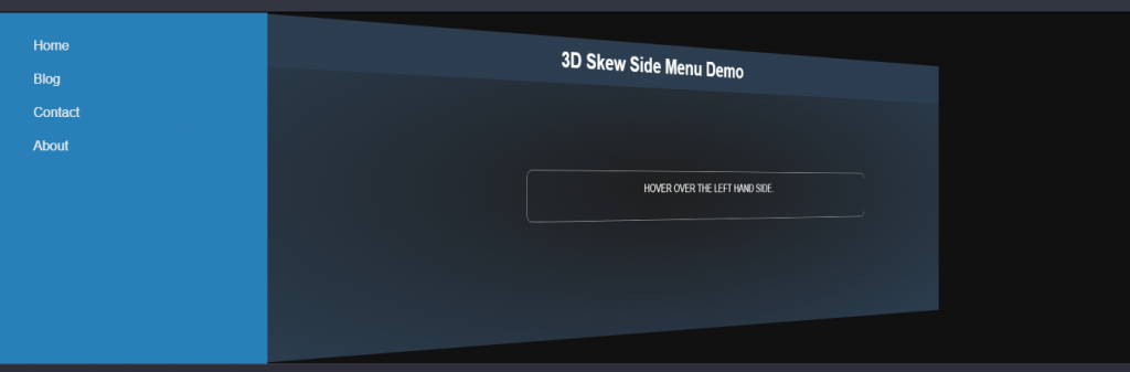 3D Side Menu