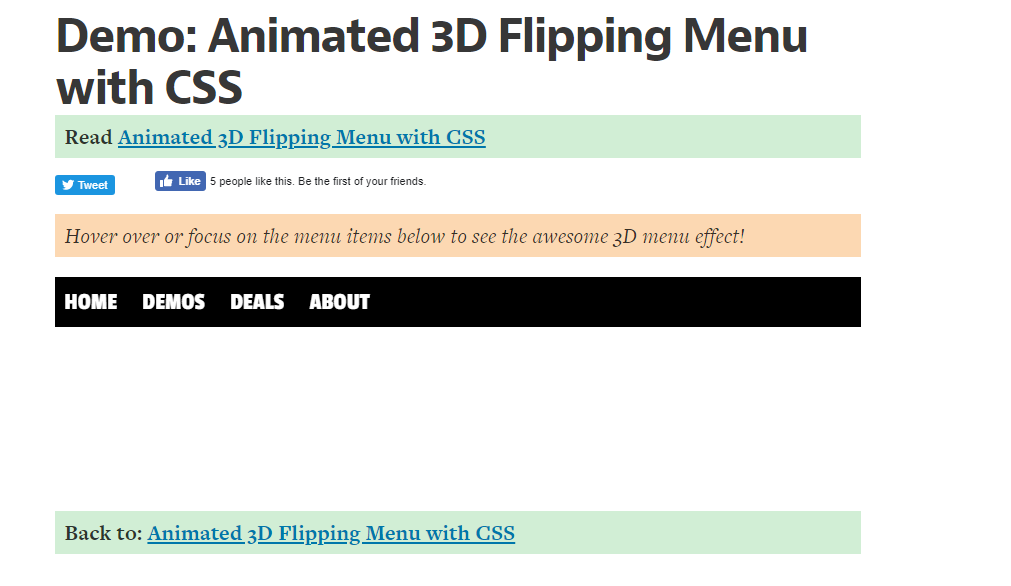 CSS menu examples
