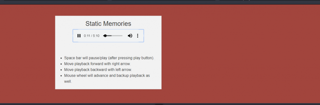 Simple audio player example