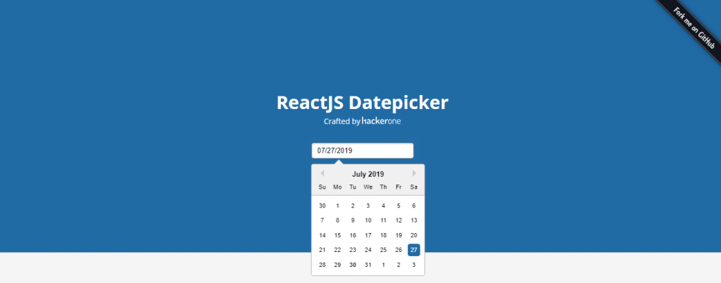 Simple React datepicker component