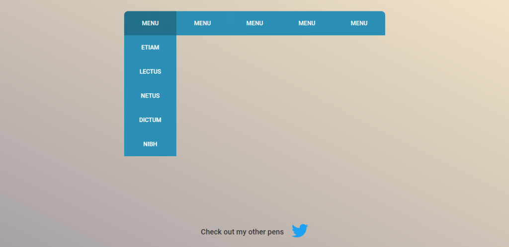 Cool Dropdown Menu Effects Pure CSS