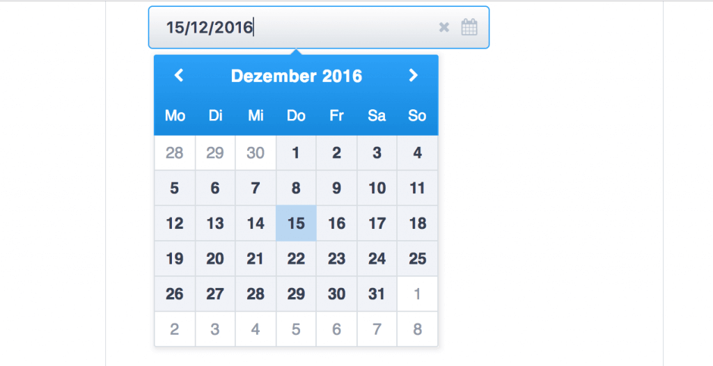 React component for datetime picker