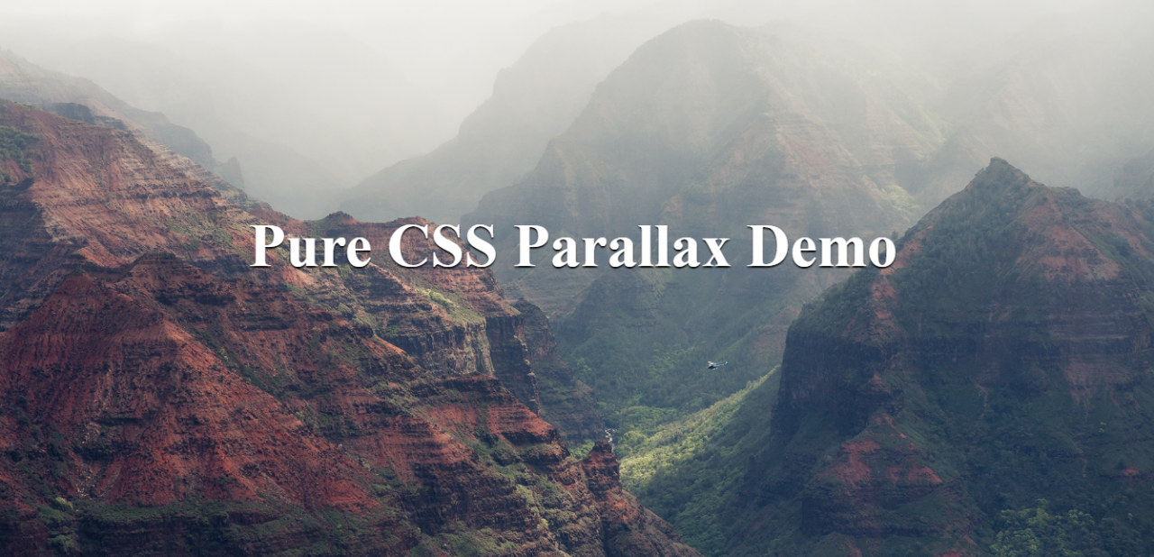 10+ Pure CSS Parallax Scrolling Effect