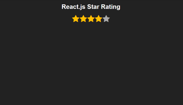 React.js 5 star rating