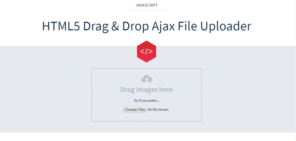 HTML5 Drag & Drop Ajax File Uploader
