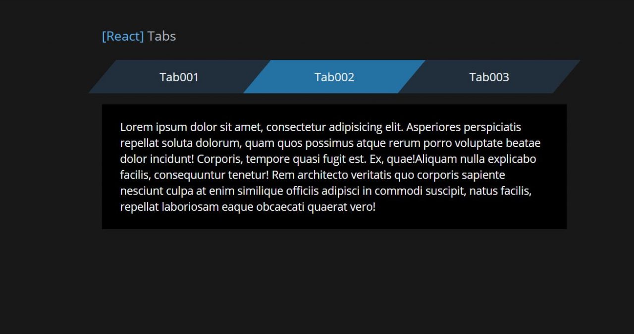 React Tabs Component Example With Source Code