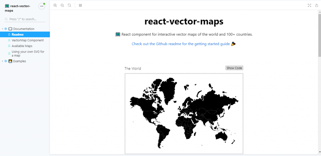 React vector maps