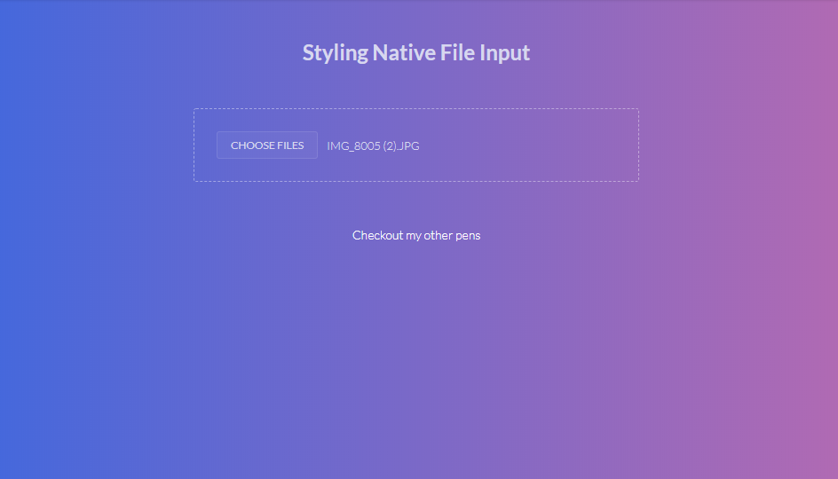 Styling Native File Input