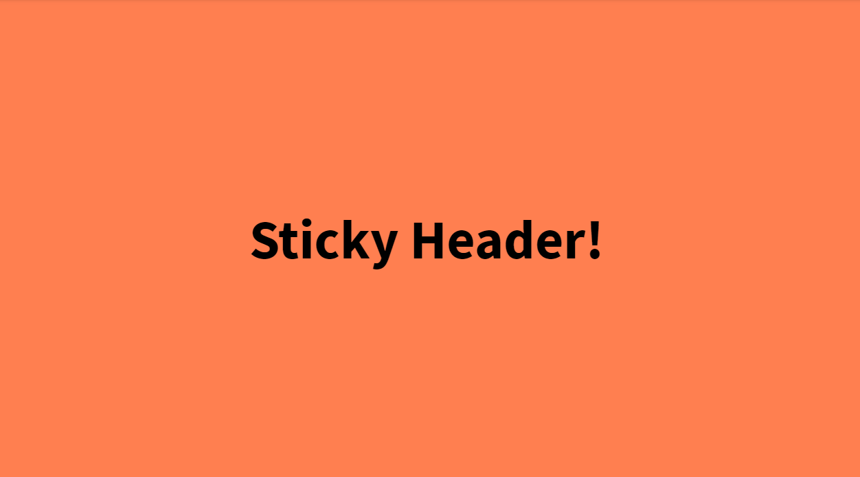 CSS Fixed Sticky Header