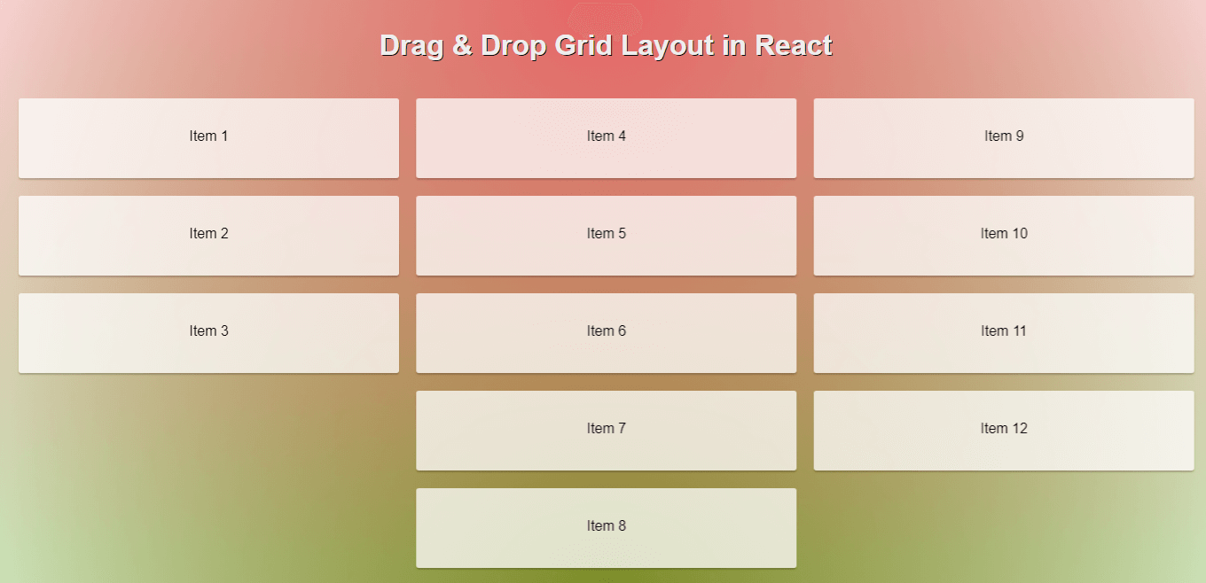react drag and drop dnd components