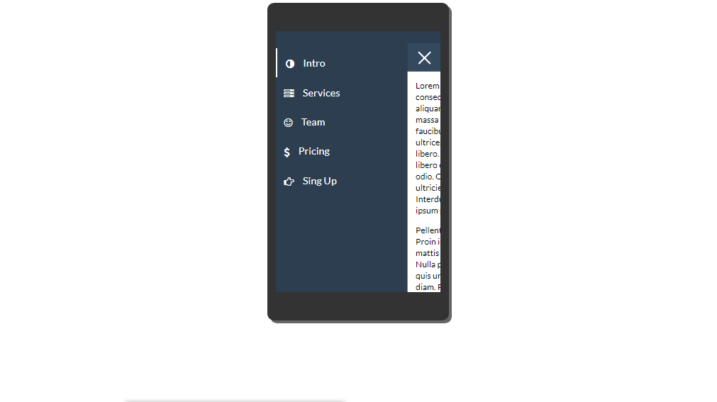 Mobile Menu Widget