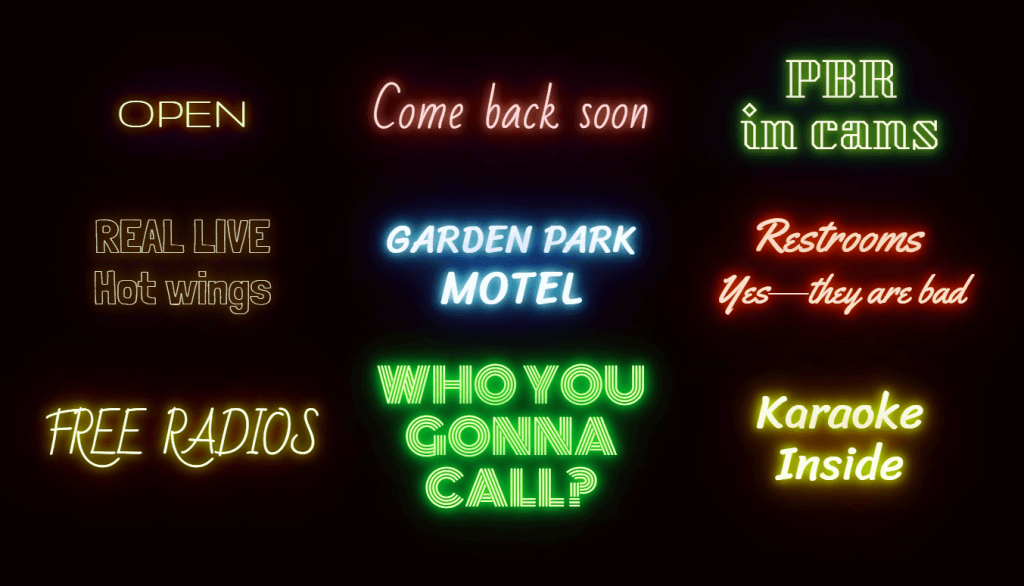 Neon text shadow effect CSS Border Glow