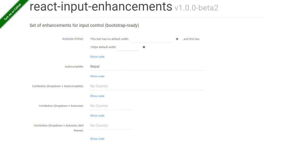 React input enhancements