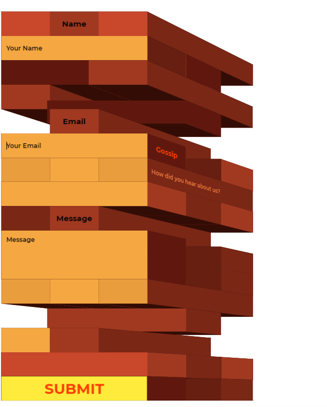 Responsive CSS 3D Contact forms