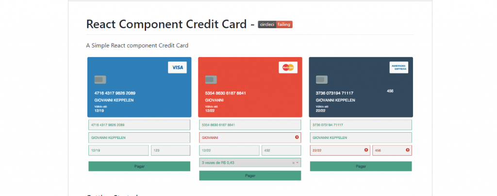 Multiple credit card library