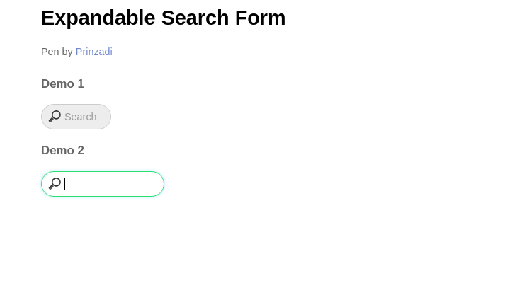Expandable Search Form with CSS3