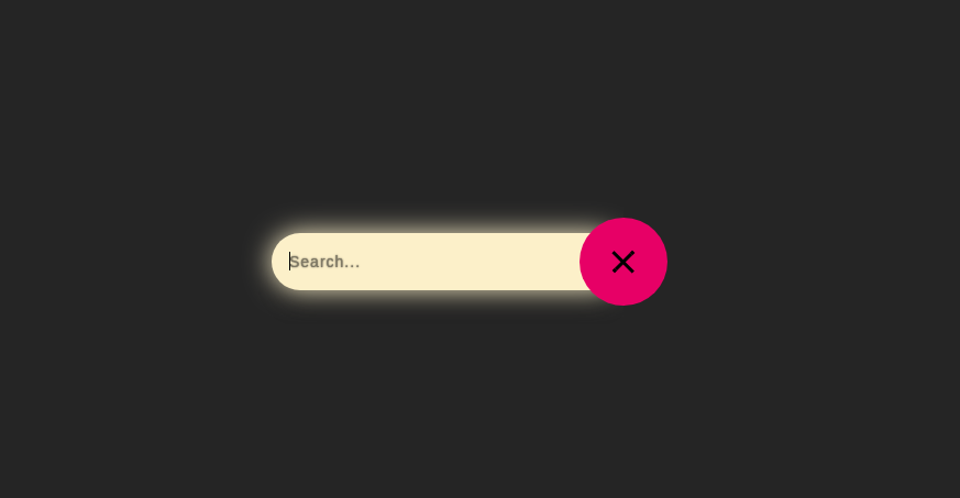 CSS expanding search