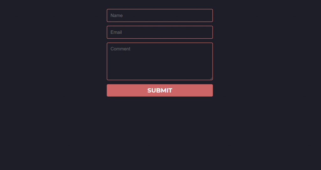 Simple, flat contact form 