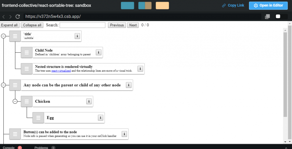 React Sortable Tree