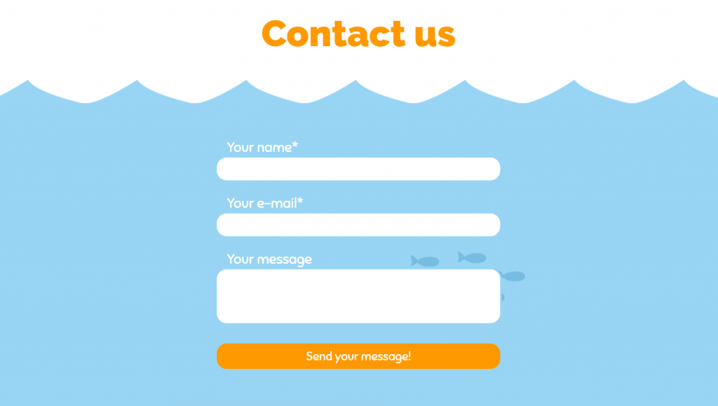 Under the sea contact form