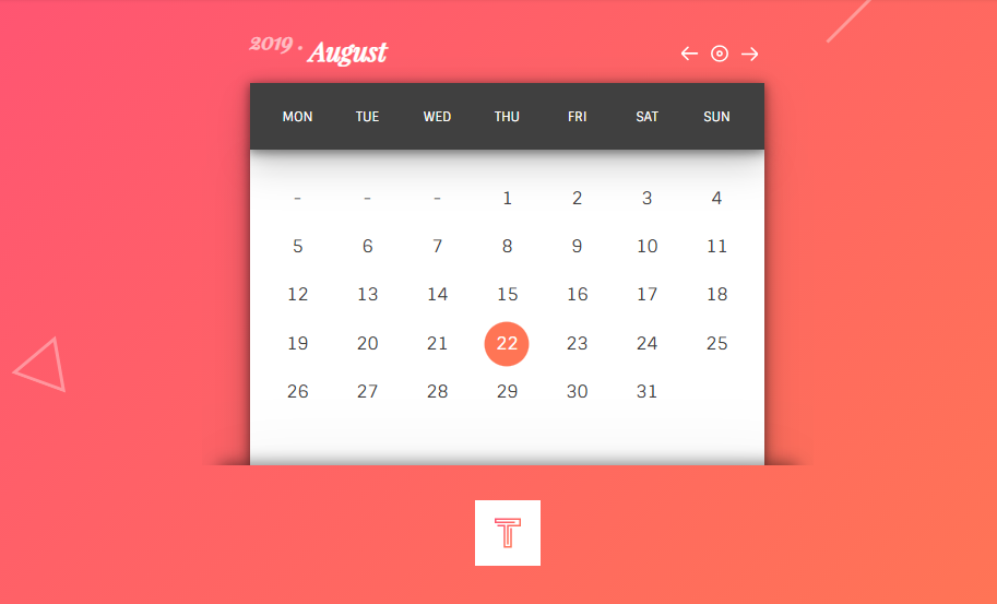 20+ CSS Calendar Examples Inspiration Design OnAirCode