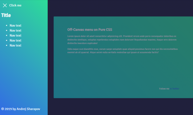 18+ CSS Off-Canvas Menu Navigation - OnAirCode