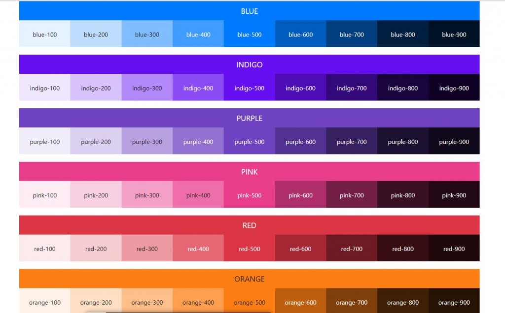 Css color deals palette