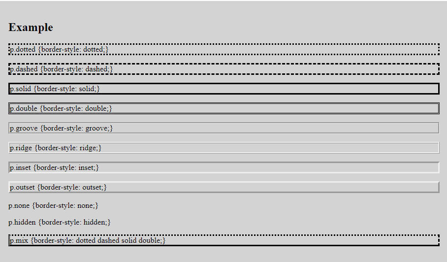 css border examples