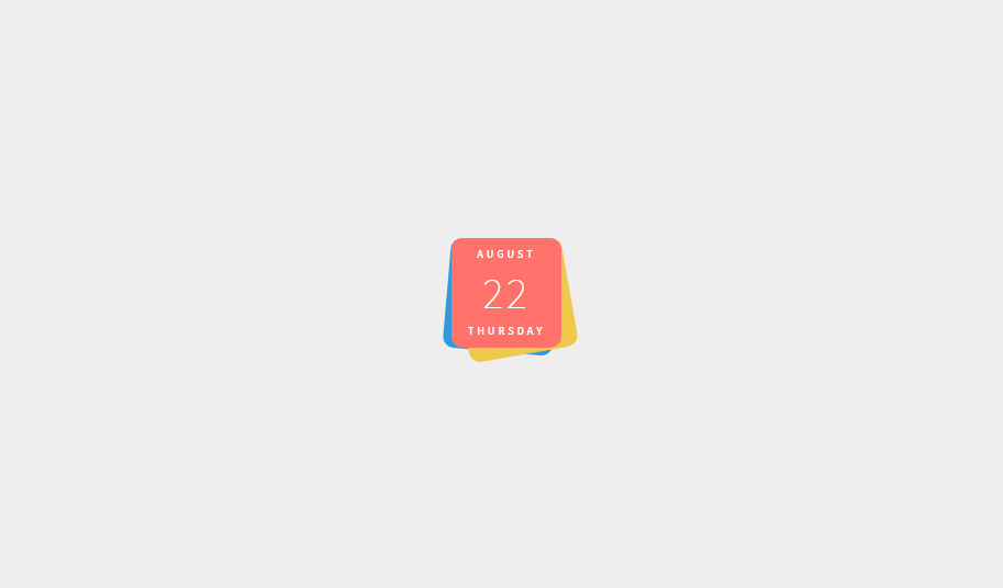 animated calendar clock with css