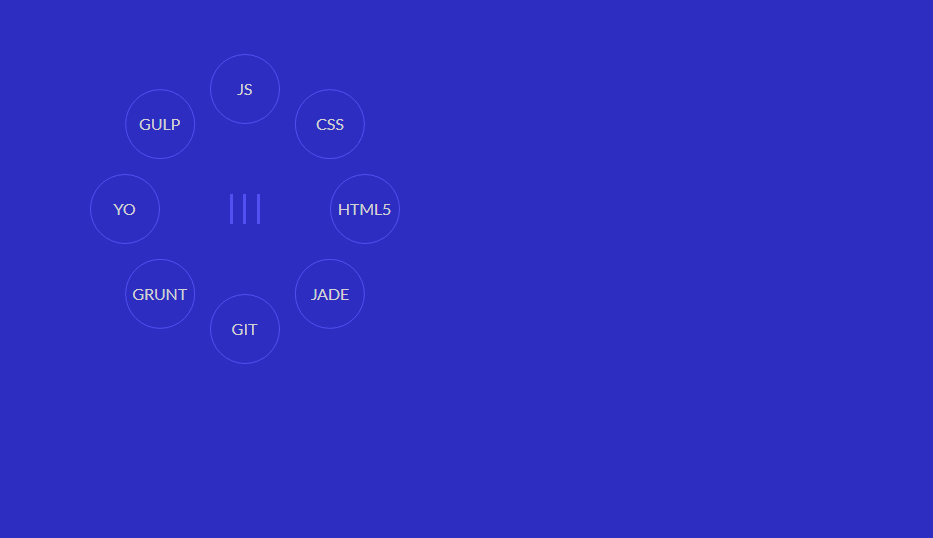 bootstrap circular radial menu