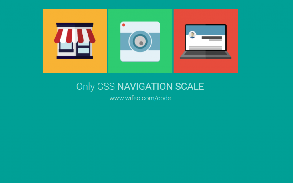 css scale navigation