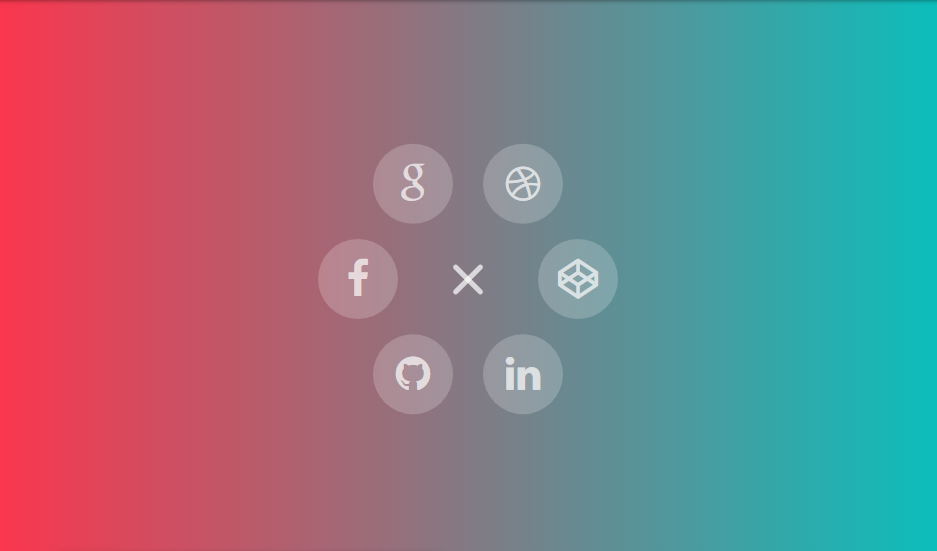 circular menu with toggle button