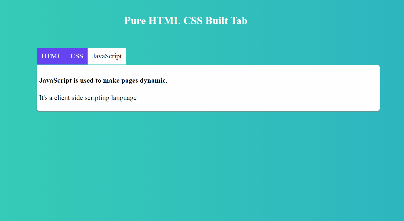 How to Make Tabs Menu with CSS - OnAirCode