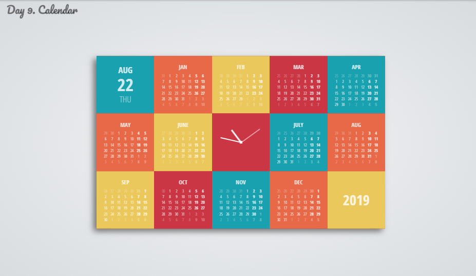 20+ CSS Calendar Examples Inspiration Design OnAirCode