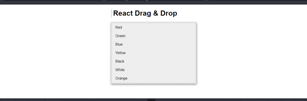 React Drag & Drop List